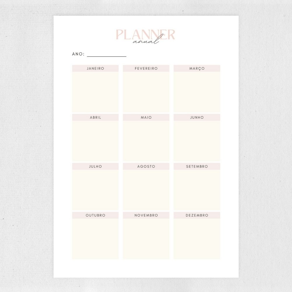 Planner para Imprimir: Organização Diária, Semanal e Mensal