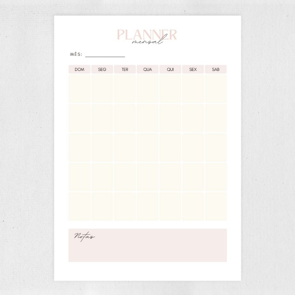 Planner para Imprimir: Organização Diária, Semanal e Mensal