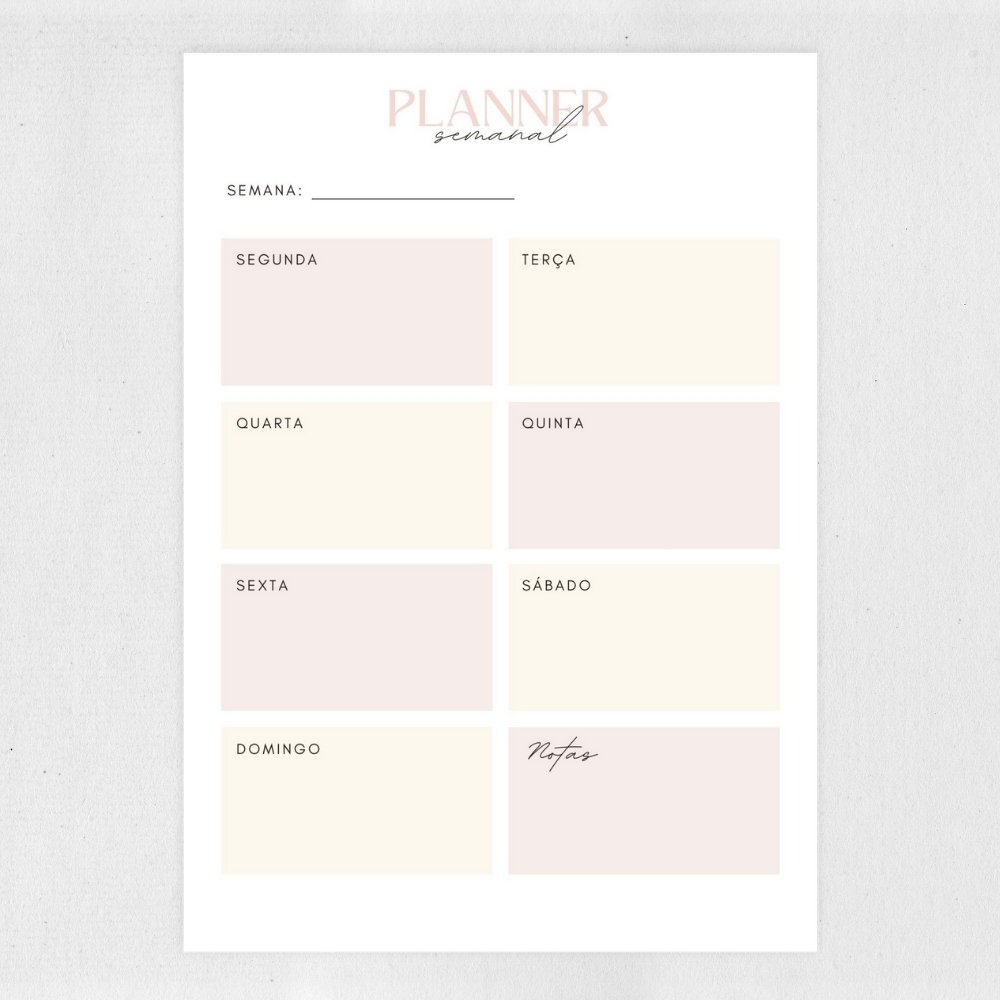 Planner para Imprimir: Organização Diária, Semanal e Mensal