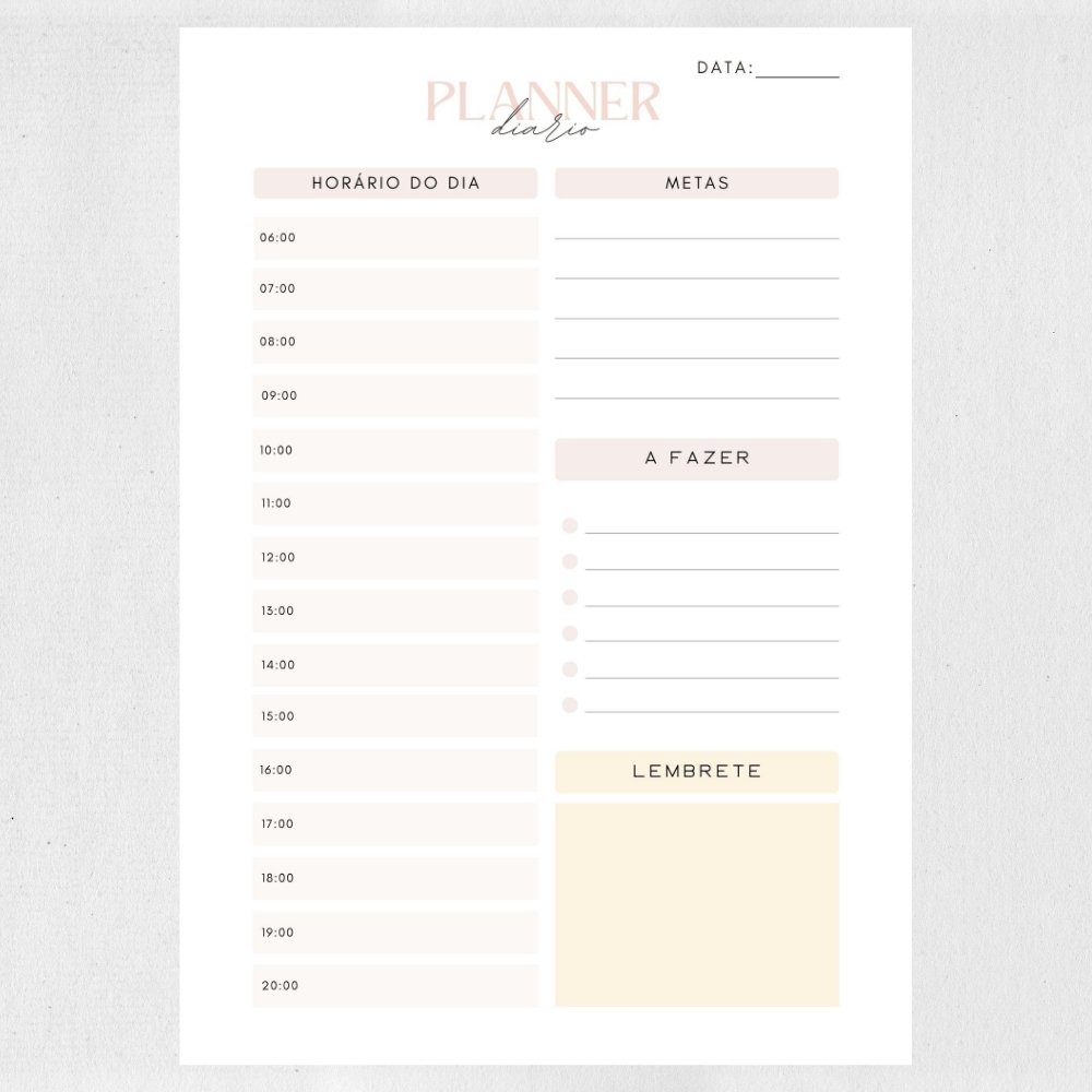 Planner para Imprimir: Organização Diária, Semanal e Mensal