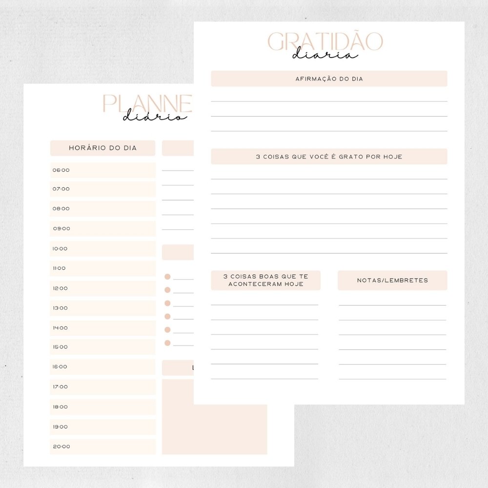 Planner Não Datado para Imprimir (A4)