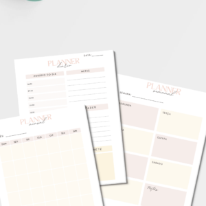 Planner Diario, mensal e anual