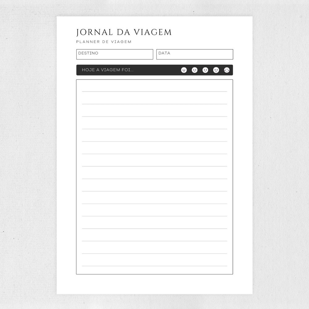 Planner de Viagem para Imprimir e Digital