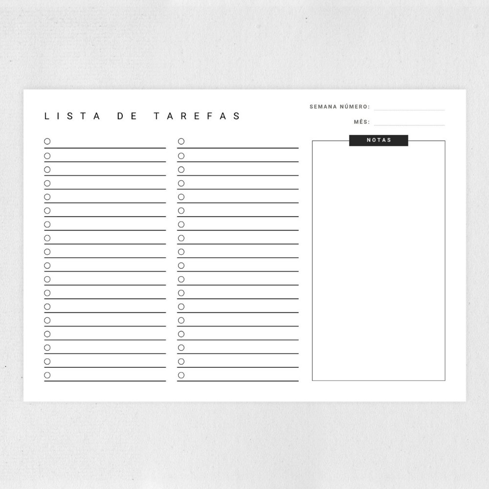 Calendário Semanal para Imprimir